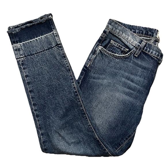 Current Elliott Jeans Women's 32 Fling Raw Hem Straight Leg Medium Wash Denim - Picture 3 of 11